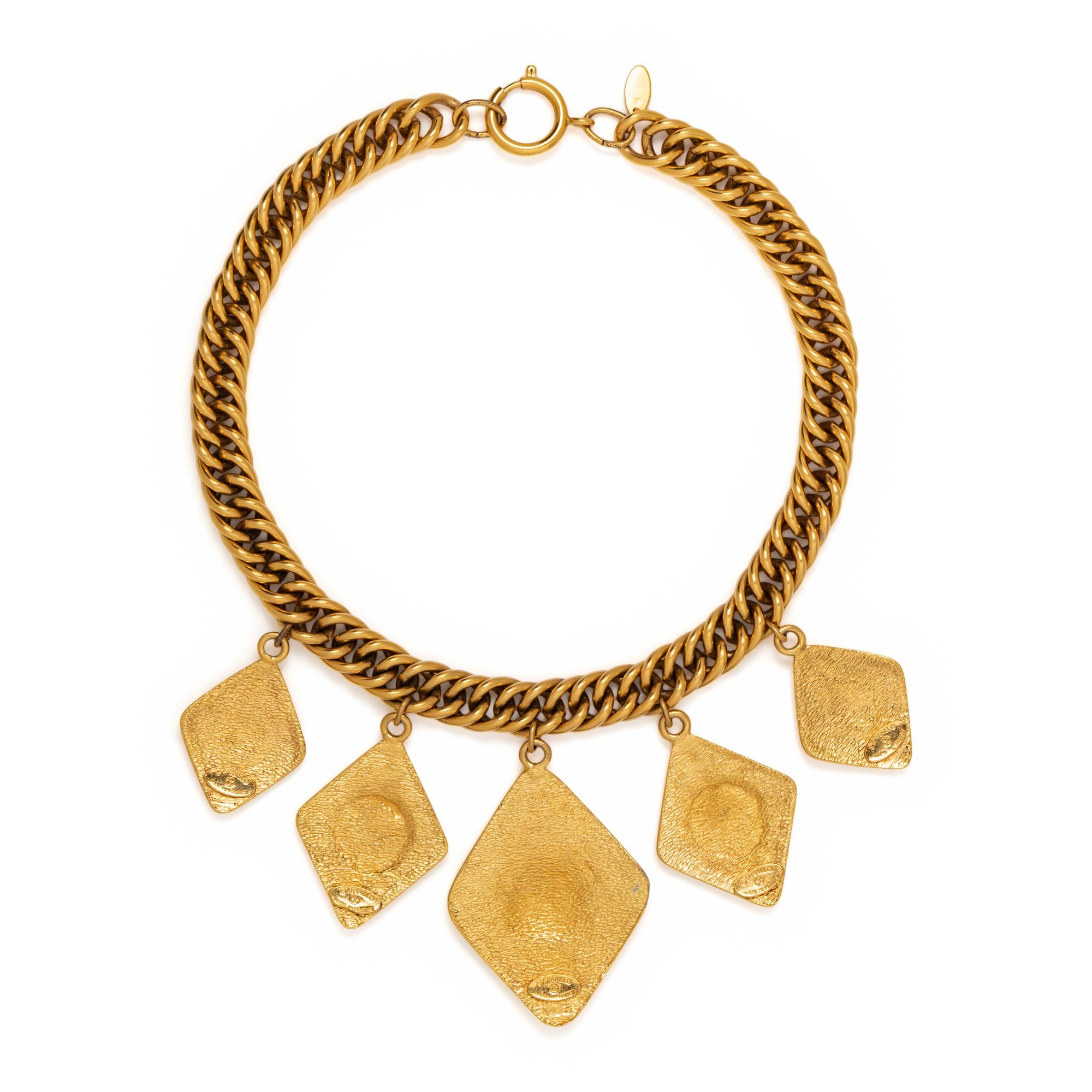 CHANEL, DIAMOND-SHAPED CHARM NECKLACE