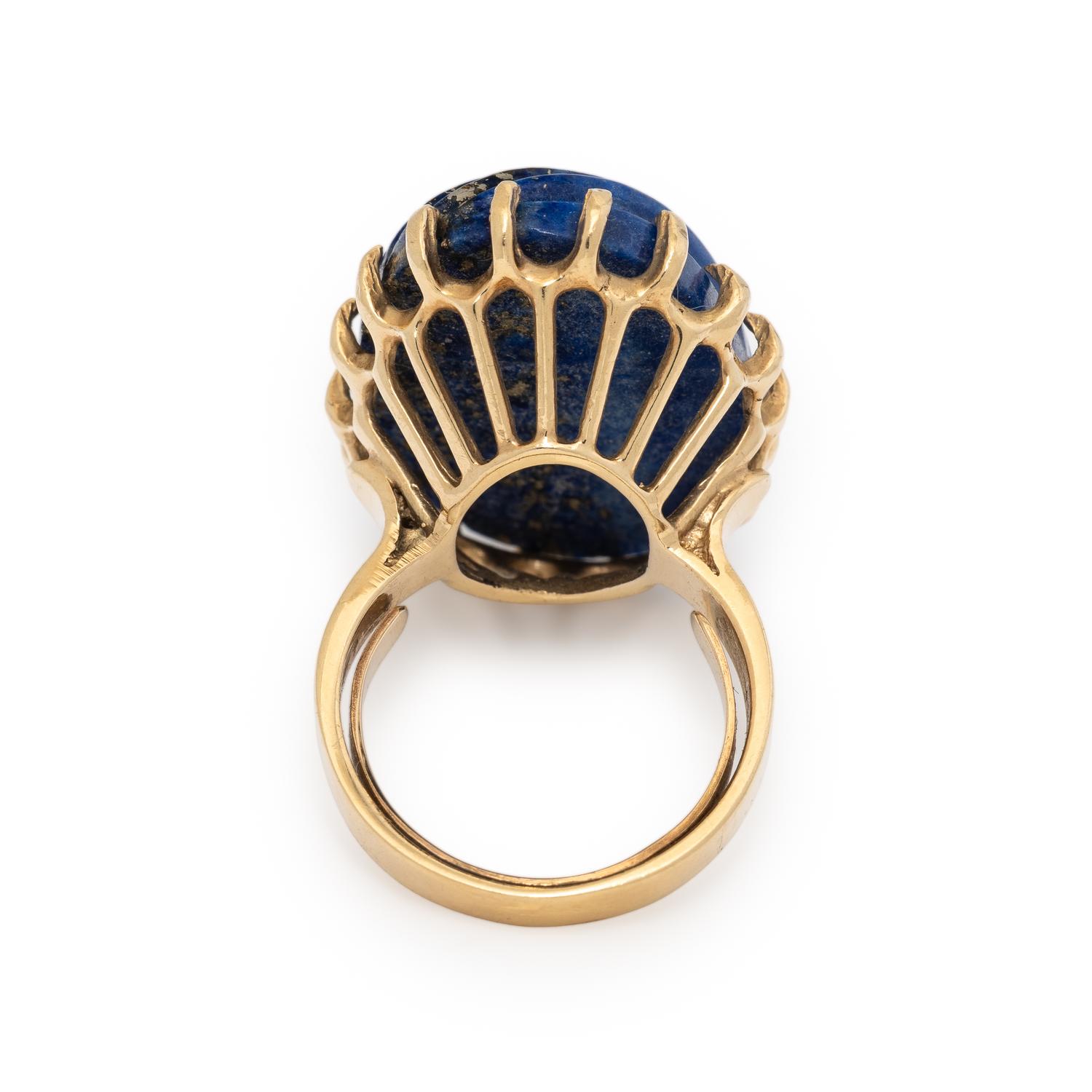 Lapis Lazuli and Yellow Gold Ring