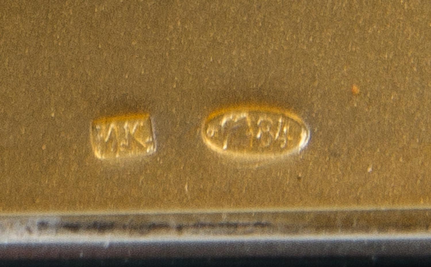 A Russian Silver Cigarette Case, Mark of Ivan Kurtikov, St. Petersburg, early 20th century, the case having diagonal reeded decoration