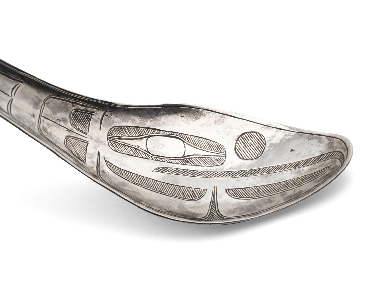Haida Figural Silver Ladle