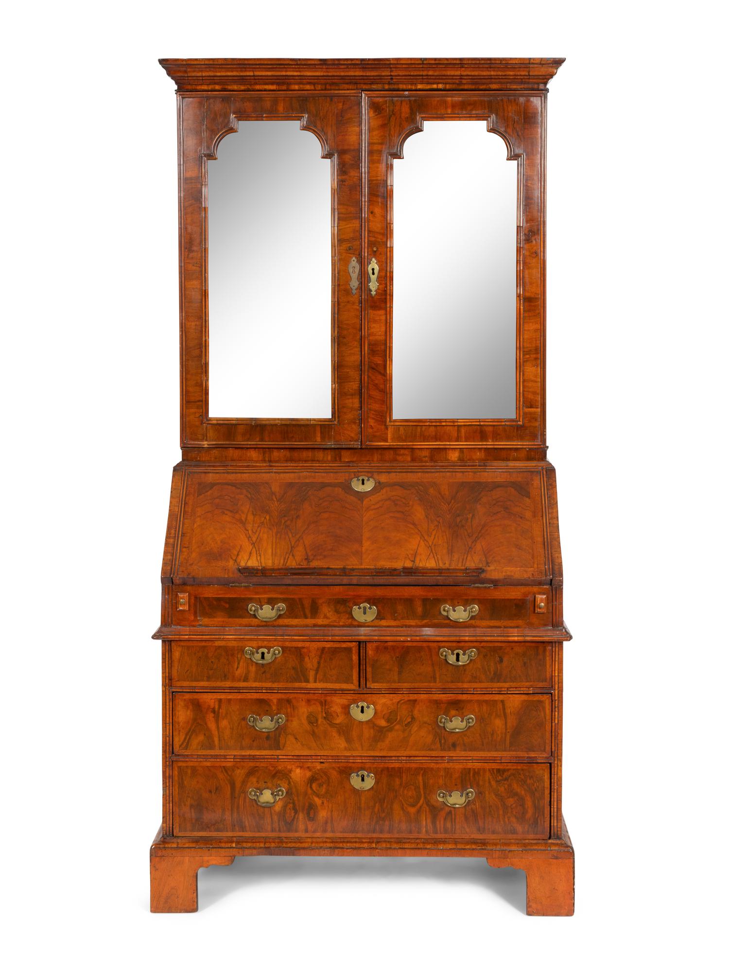 A Queen Anne Walnut Bureau Cabinet