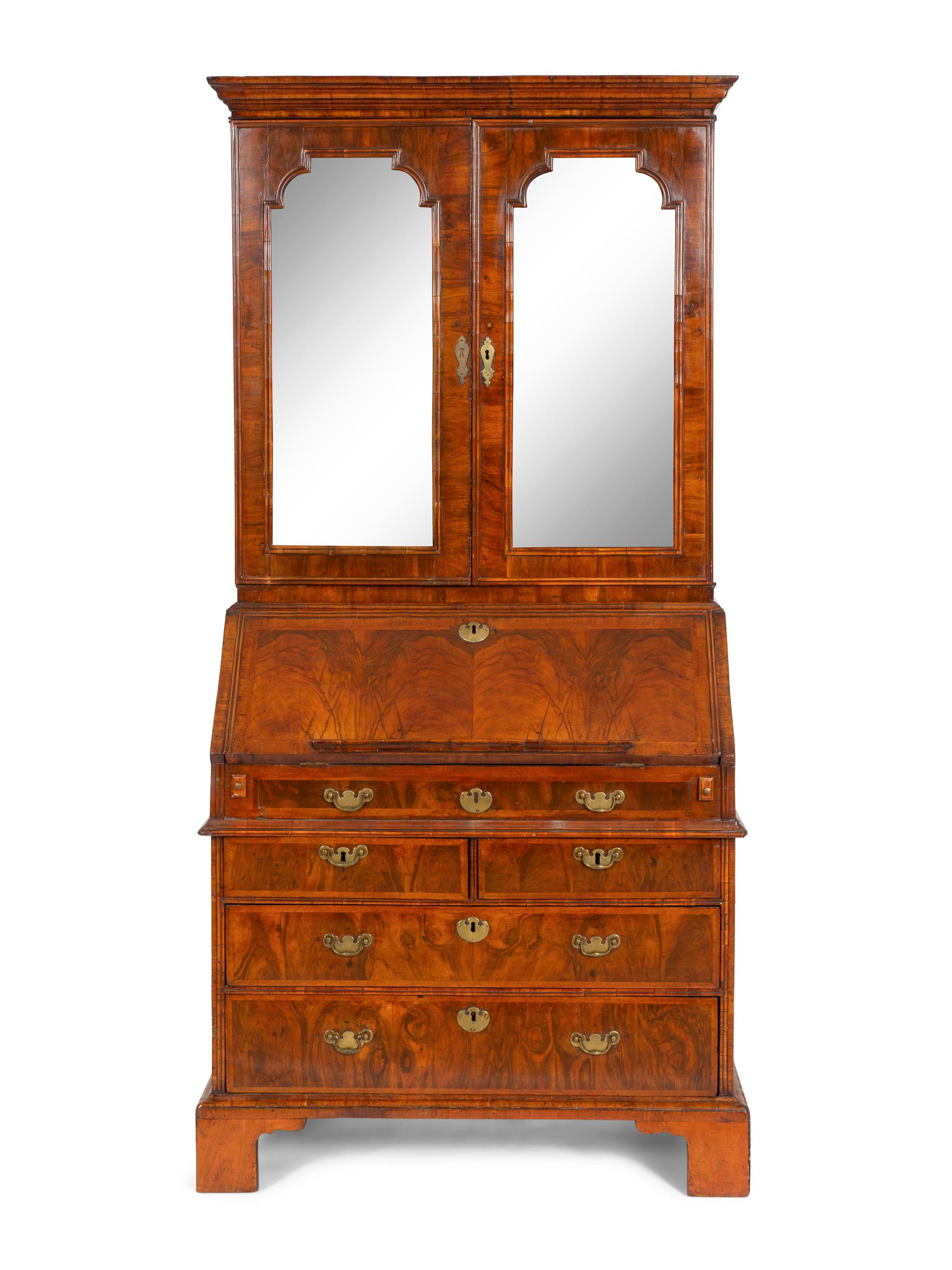 A Queen Anne Walnut Bureau Cabinet