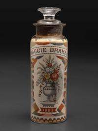 A Pair of Andrew Clemens (American, 1857-1894) 'Sweetheart' Sand Bottles