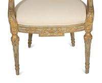 Two Italian Neoclassical Style Painted and Parcel Gilt Chairs