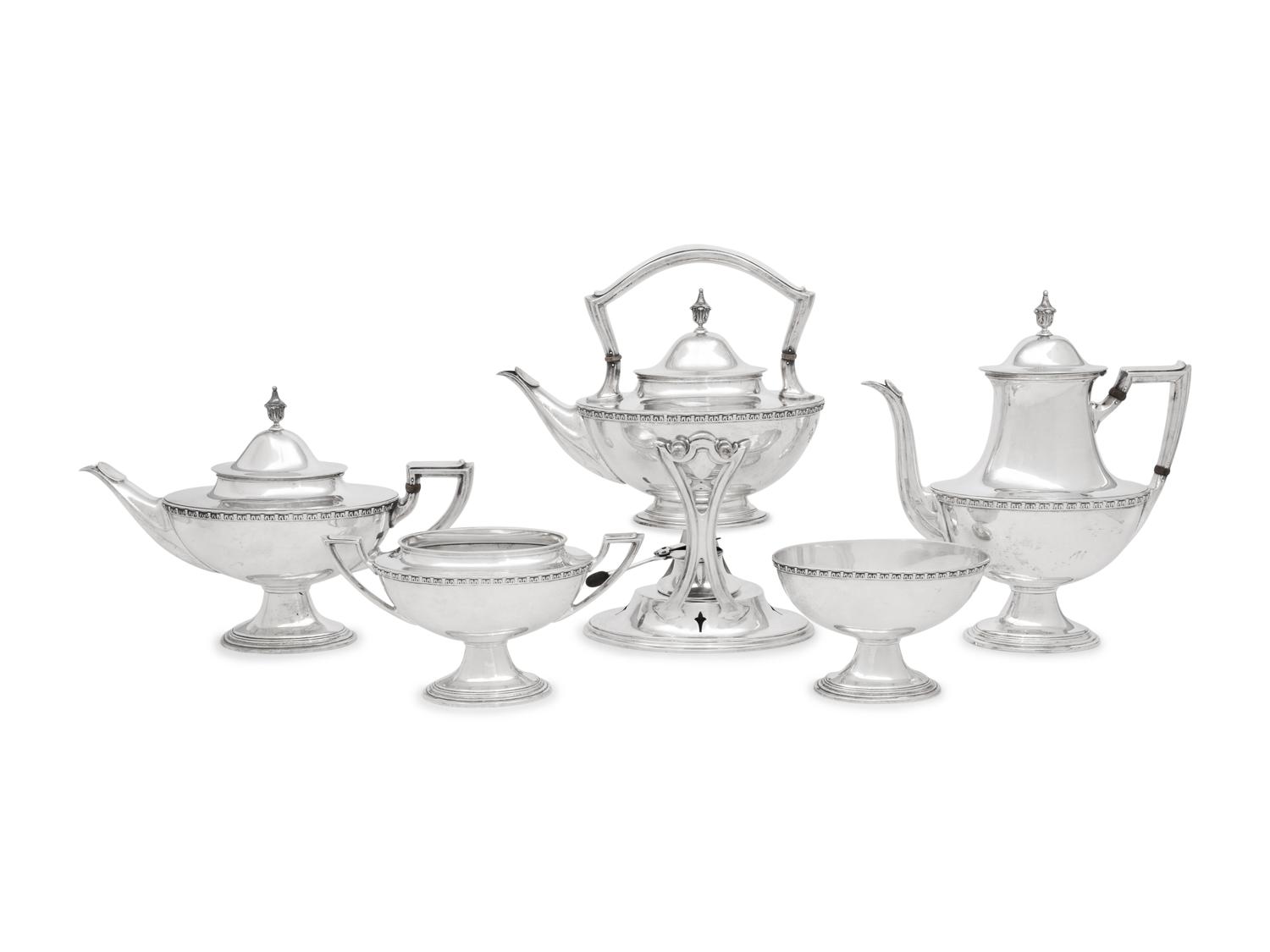 An American Silver Five-Piece Tea and Coffee Service