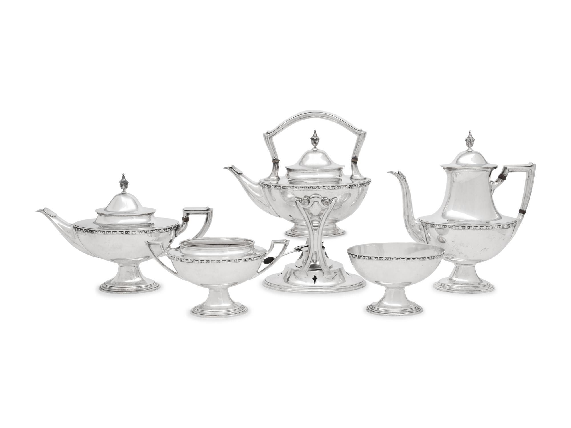 An American Silver Five-Piece Tea and Coffee Service