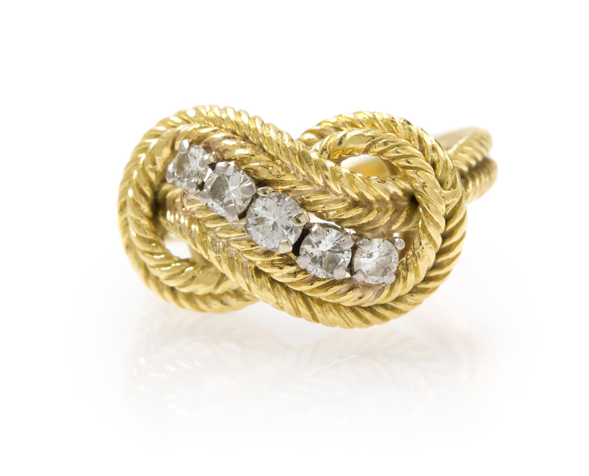 An 18 Karat Yellow Gold and Diamond Ring, Tiffany & Co, 4.30 dwts.