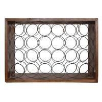 A Wood and Wirework Wine Rack 25.25" W x 8.75" D x 17.5" H — United States, 20th Century