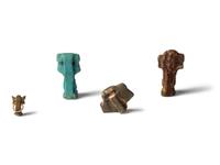 Four Egyptian Faience Shu Amulets