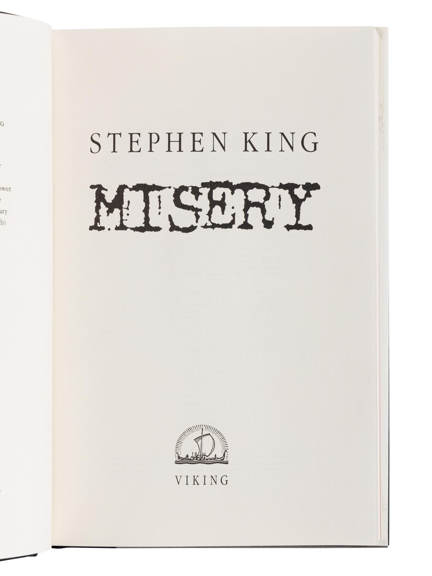 KING, Stephen (b. 1947). A group of 8 works by King, MOST FIRST EDITIONS, comprising: