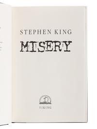 KING, Stephen (b. 1947). A group of 8 works by King, MOST FIRST EDITIONS, comprising: