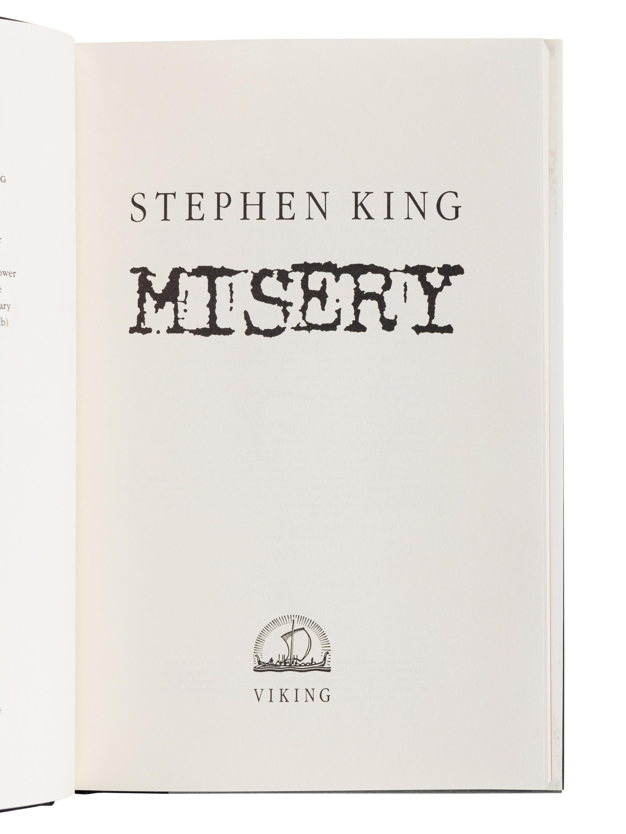 KING, Stephen (b. 1947). A group of 8 works by King, MOST FIRST EDITIONS, comprising:
