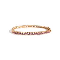 PINK SAPPHIRE HINGED BANGLE BRACELET
