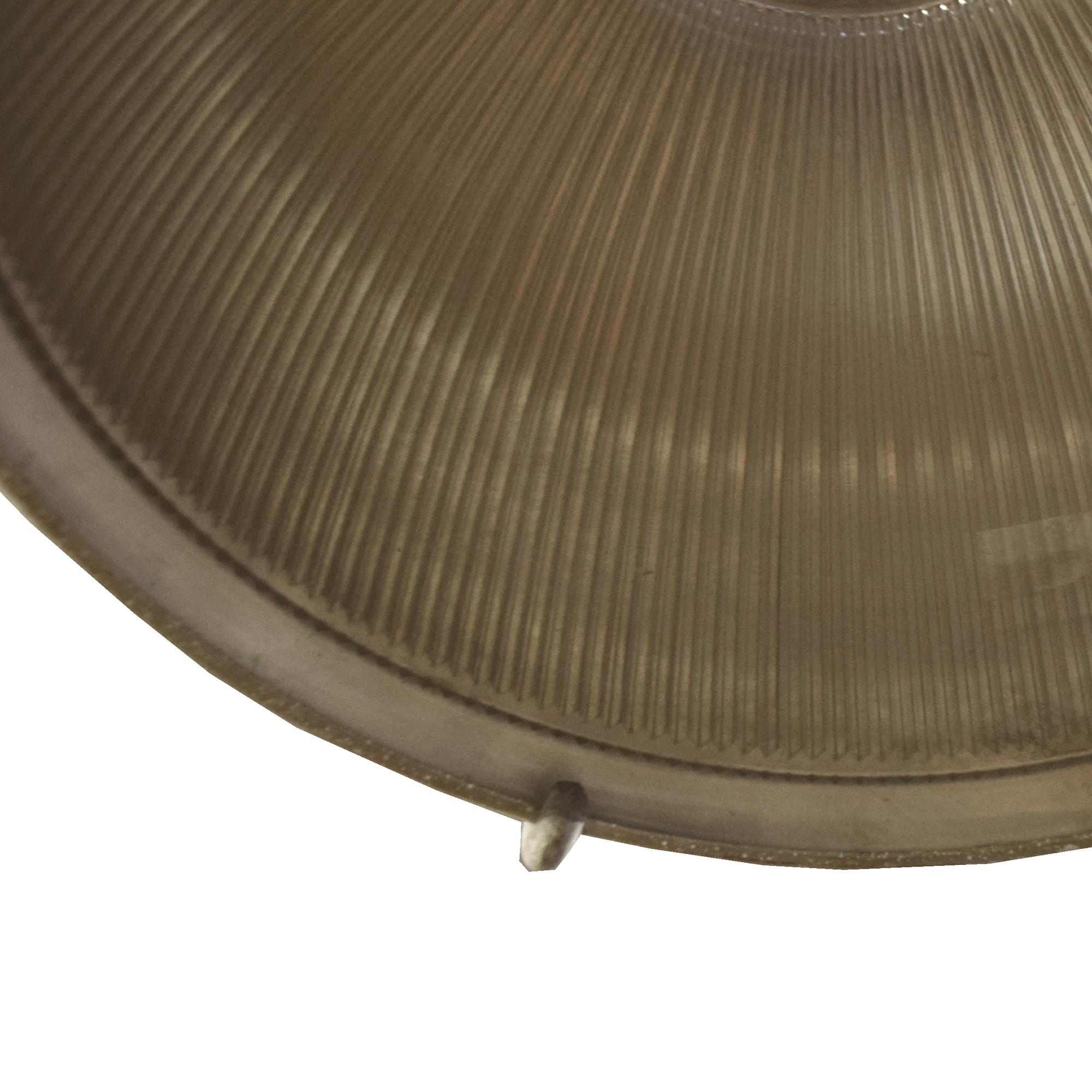 A Holophane Light Fixture with Aluminum Shade 12.5" W x 12.5" D x 19" H — United States, Early 20th Century