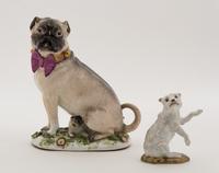 A Continental Porcelain Figure Height of first 5 7/8 inches. — 19TH/20TH CENTURY