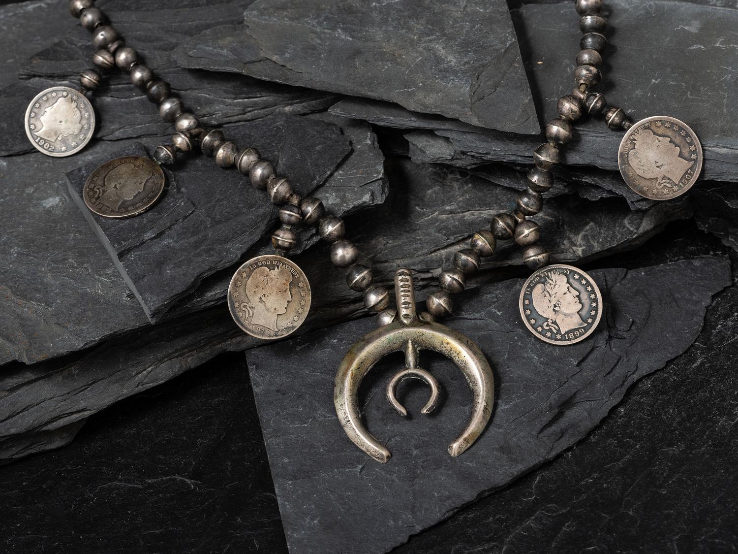 Navajo Squash Blossom Necklace