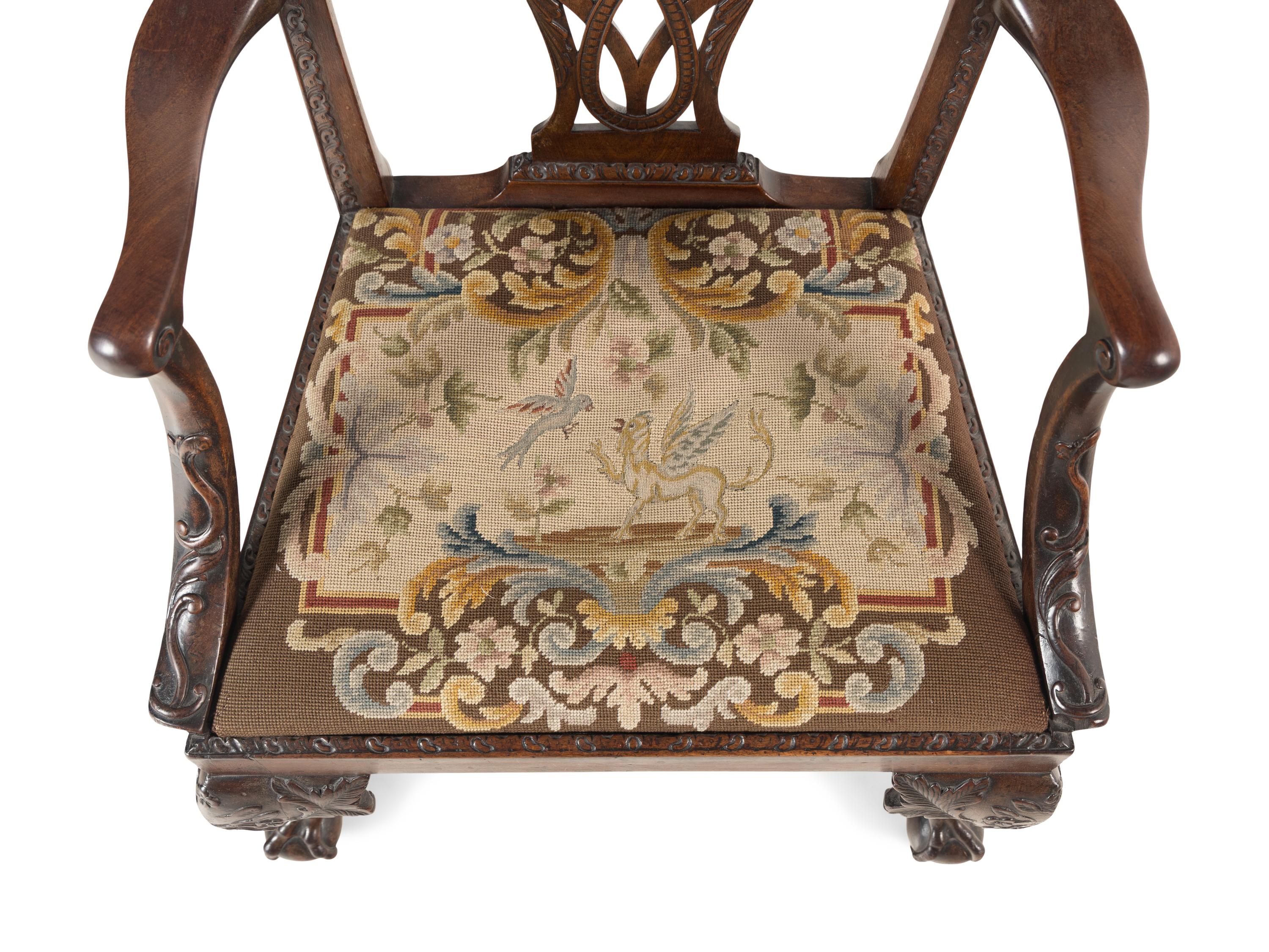 A George II Mahogany Armchair