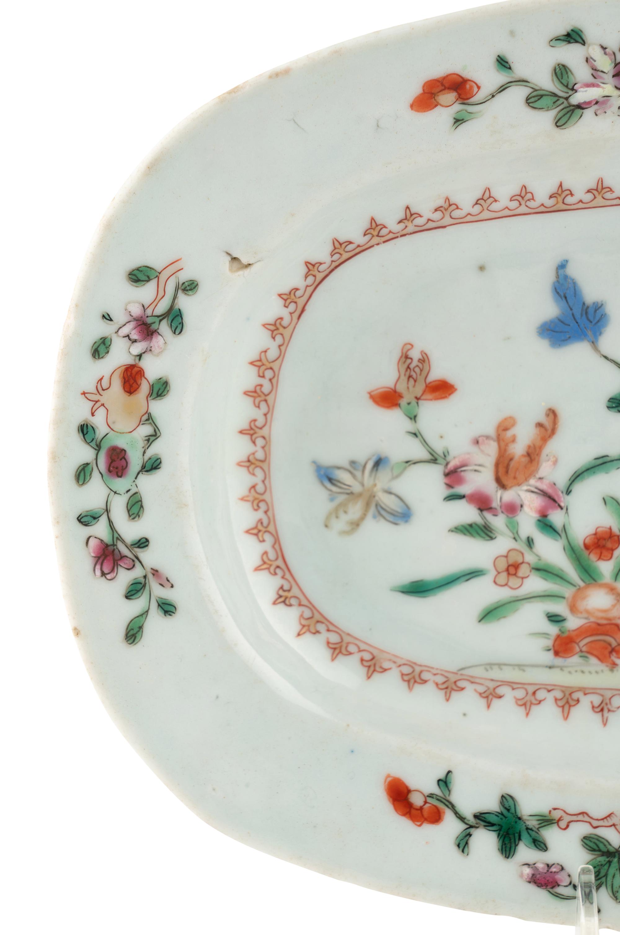 Two Chinese Export Porcelain Plates