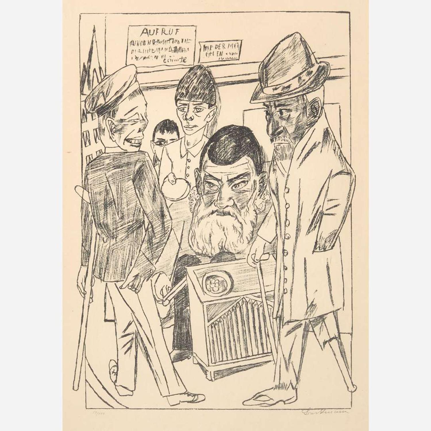 Max Beckmann (German, 1884-1950) Die Bettler (The Beggars), Plate 7 from Berliner Reise