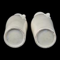A Pair of Chinese Blanc de Chine Porcelain Vases 德化白瓷鋪首耳瓶一對