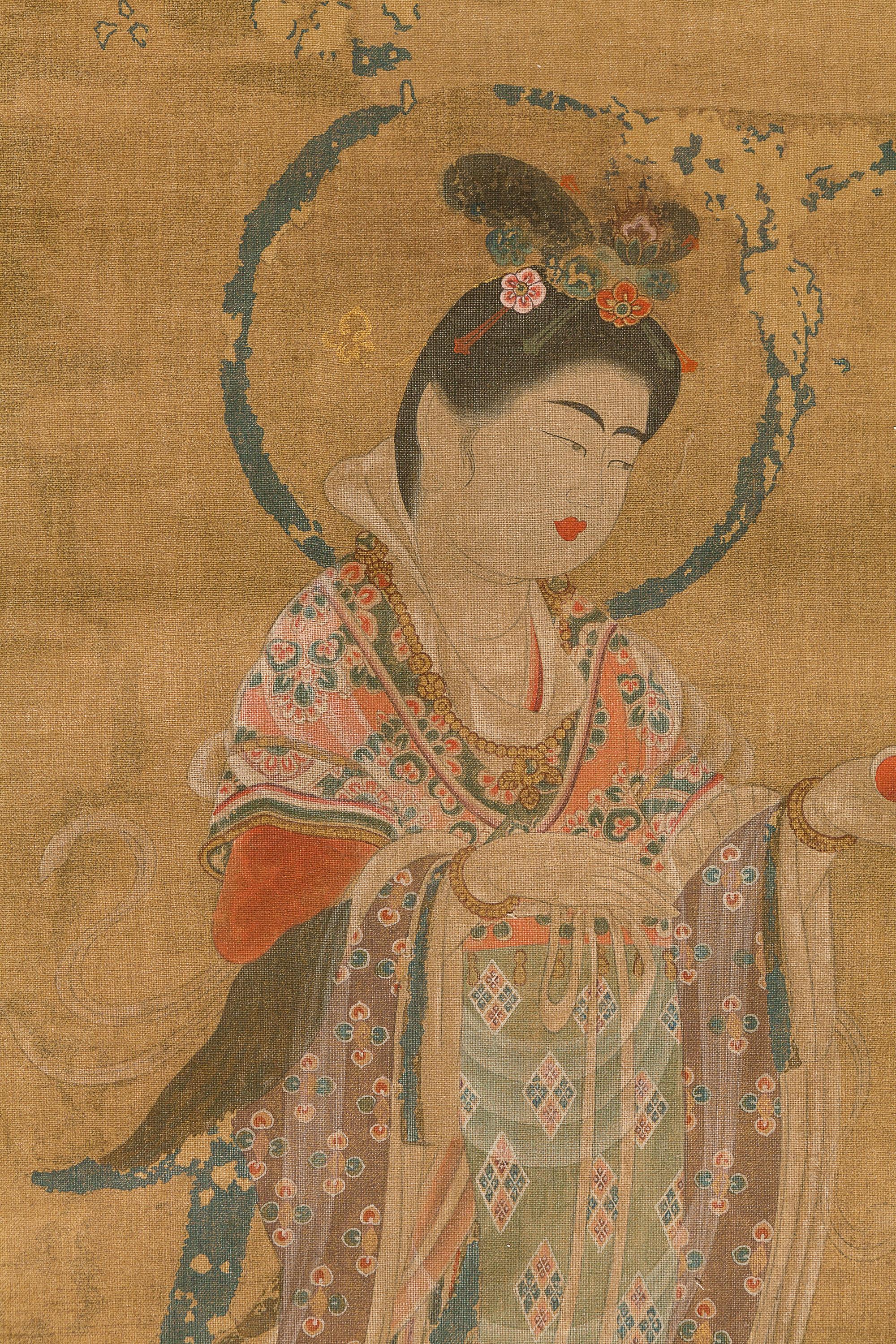 A Print Hanging Scroll of A Chinese Tang Dynasty Lady