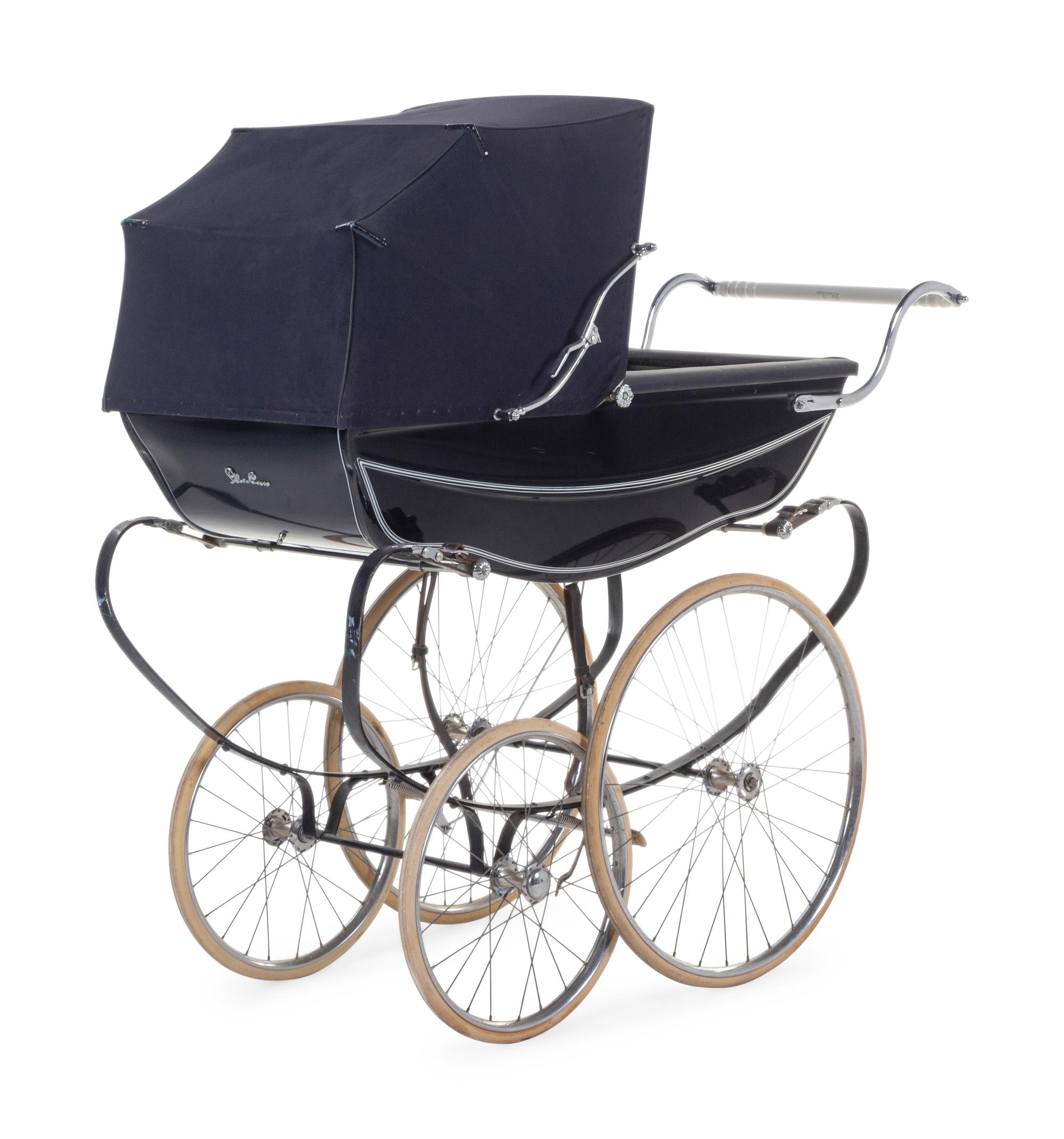 A Vintage Marmet Blue Metal Pram