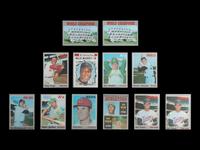 A Group of 12 1970 Topps Baseball Cards Featuring Multiple Hall of Famers and Notables (Including Pete Rose and Reggie Jackson)