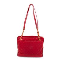 Chanel, CC Charm Red Shoulder Tote
