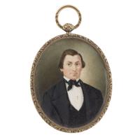 Christopher Greiner (d. 1864) Portrait miniature of a gentleman, circa 1845