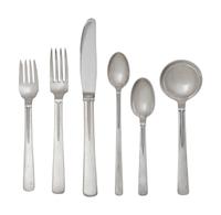 A Danish Silver Flatware Service