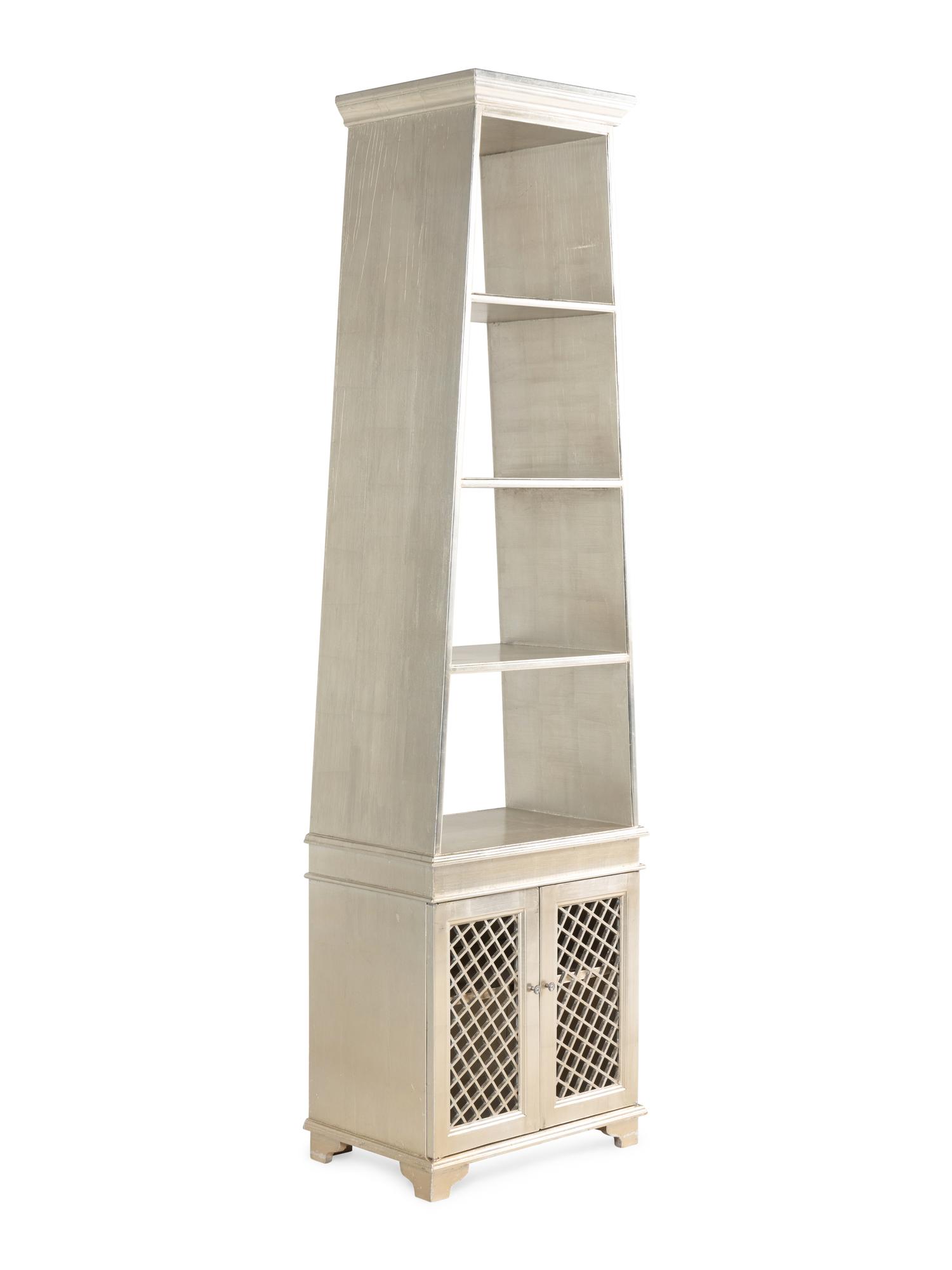 A Contemporary Silvered Wood Etagere
