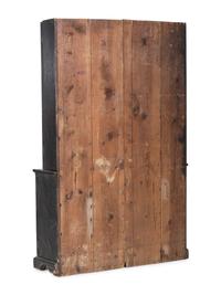 A Chippendale Style Walnut Paneled Step Back Cupboard