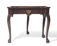 A George II carved mahogany card table, circa 1750
