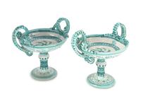 A Pair of Italian Ceramic Tazze