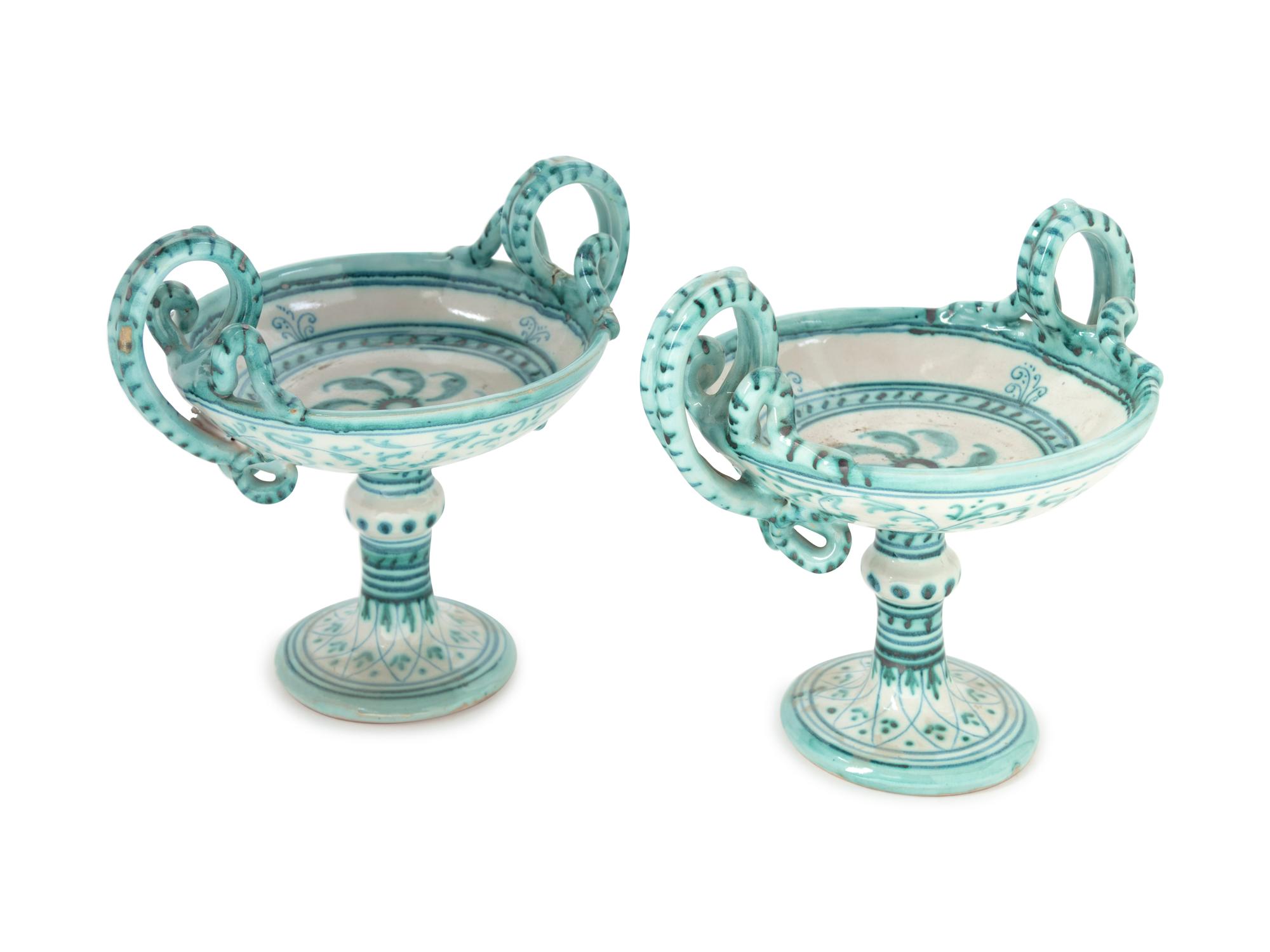 A Pair of Italian Ceramic Tazze