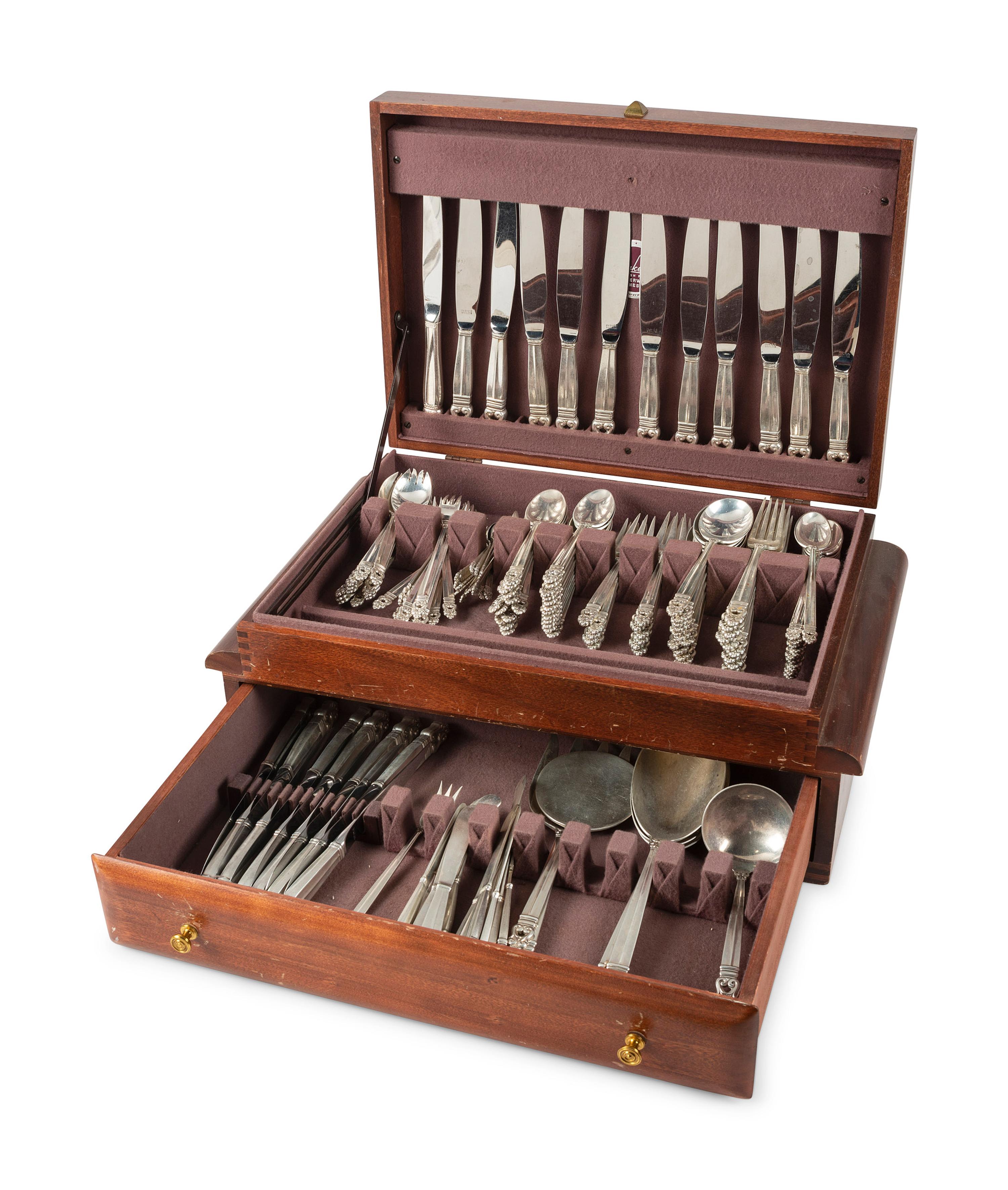An International Silver Co. 'Royal Danish' Silver Flatware Service