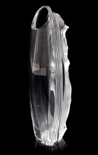 A Lalique Molded Glass Vase
