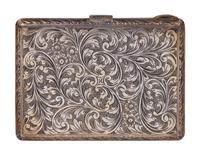 A Continental Enameled Silver Cigarette Case