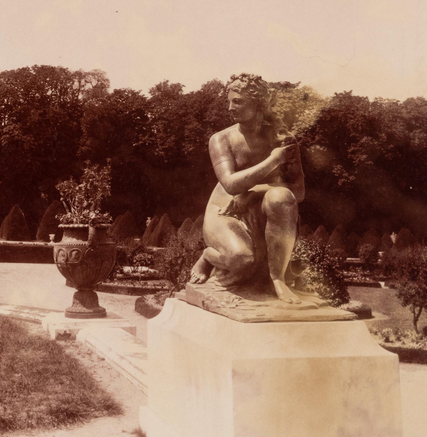 A group of five photographs depicting the grounds of Versailles ( Cours d'Honneur, Versailles , 1901; La Vénus accroupie, par Coysevox (Versailles) , 1902; Versailles - Bassin de Neptune, 1902; Versailles - l'Orangerie, 1903; Grand Trianon - le Buffet , 1906)