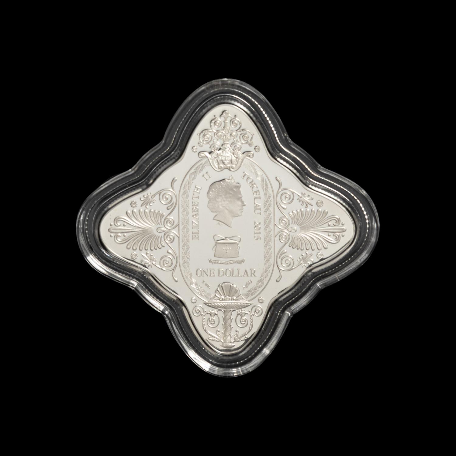 [Private Issue] A 2015 Lady of Fortune Enameled Silver Coin