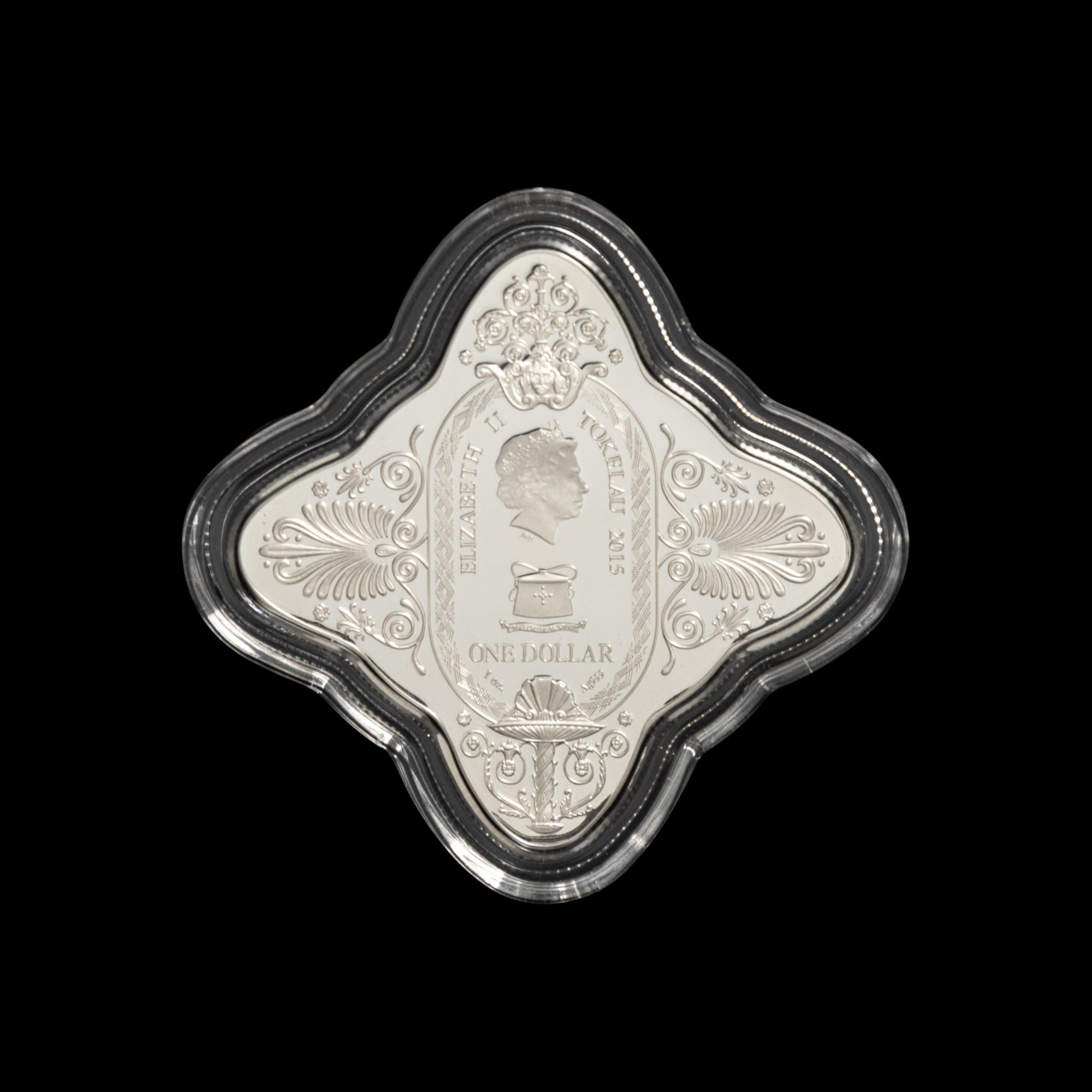 [Private Issue] A 2015 Lady of Fortune Enameled Silver Coin