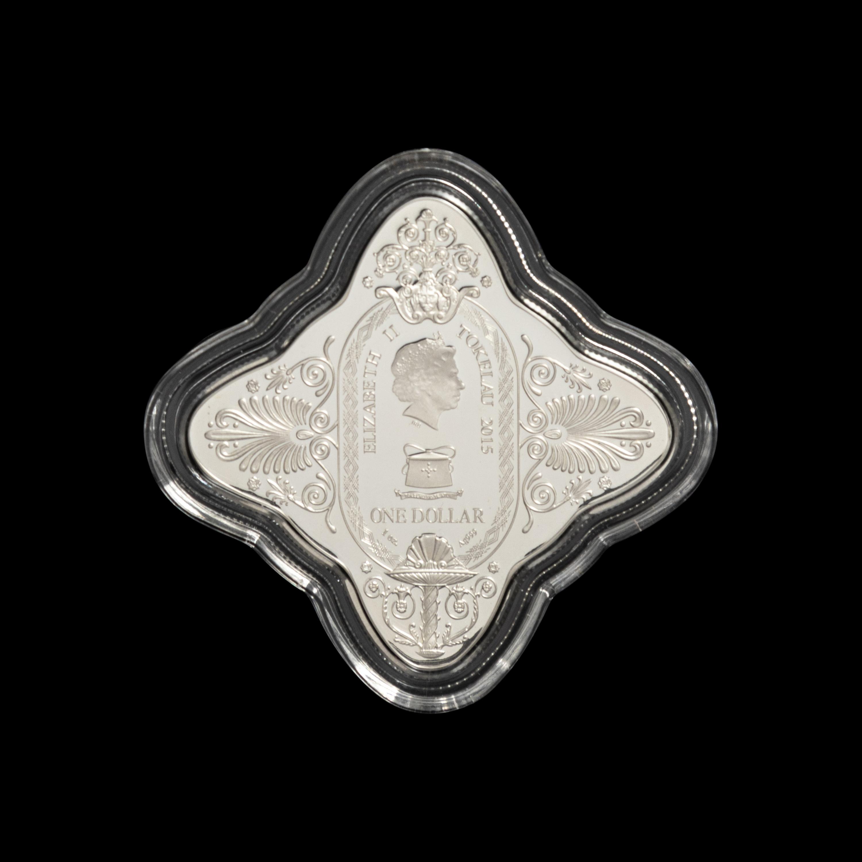 [Private Issue] A 2015 Lady of Fortune Enameled Silver Coin