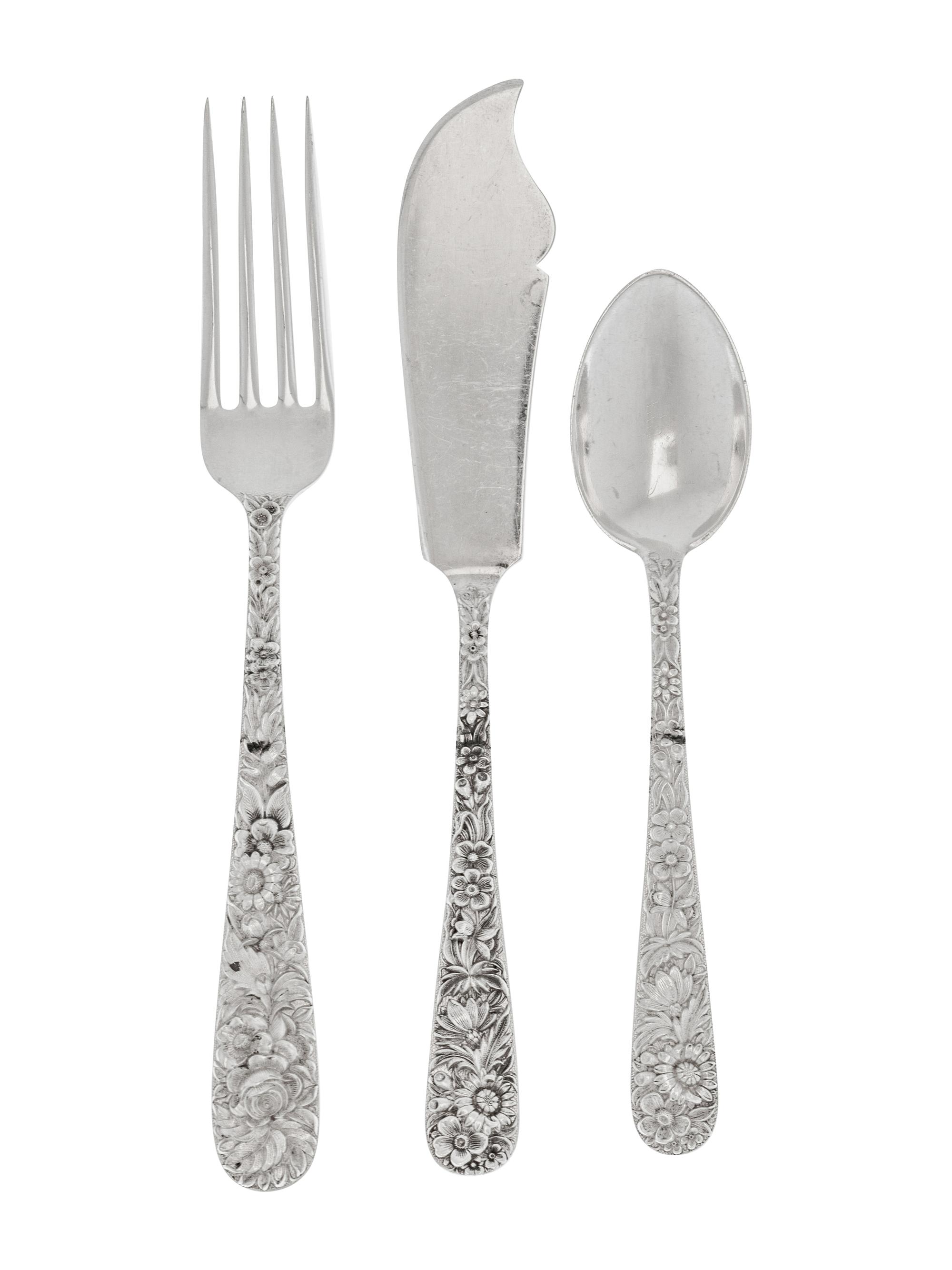 An American Silver Flatware Service