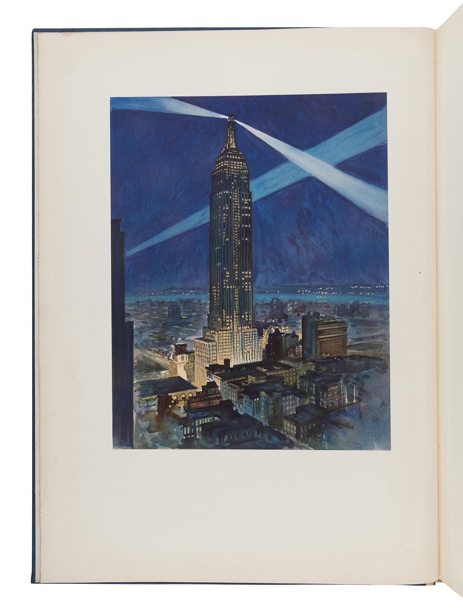 [ARCHITECTURE & DESIGN]. BAILEY, Vernon Howe (1874-1953). Empire State. A Pictorial Record of Its Construction. New York: William Edwin Rudge, 1931.