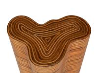 An Orgo Oggetti Rattan and Resin Side Table