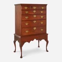 A Queen Anne carved walnut chest-on-frame Pennsylvania, late 18th century