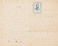 (CIVIL WAR ARCHIVE) A collection of 60 letters and documents, some related to the Civil War and the Gold Rush, c. 1824 through 1870.
