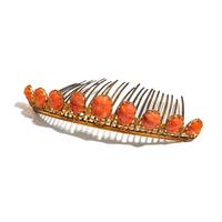 FRENCH, YELLOW GOLD, GILT METAL AND CORAL CAMEO TIARA