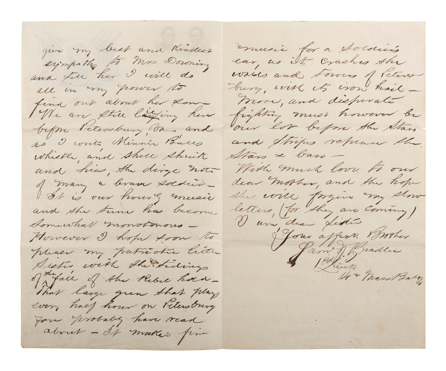 [LINCOLNIANA - CIVIL WAR]. Lincoln-Hamlin-Scott lettersheet with soldier's letter. 23 July 1864.