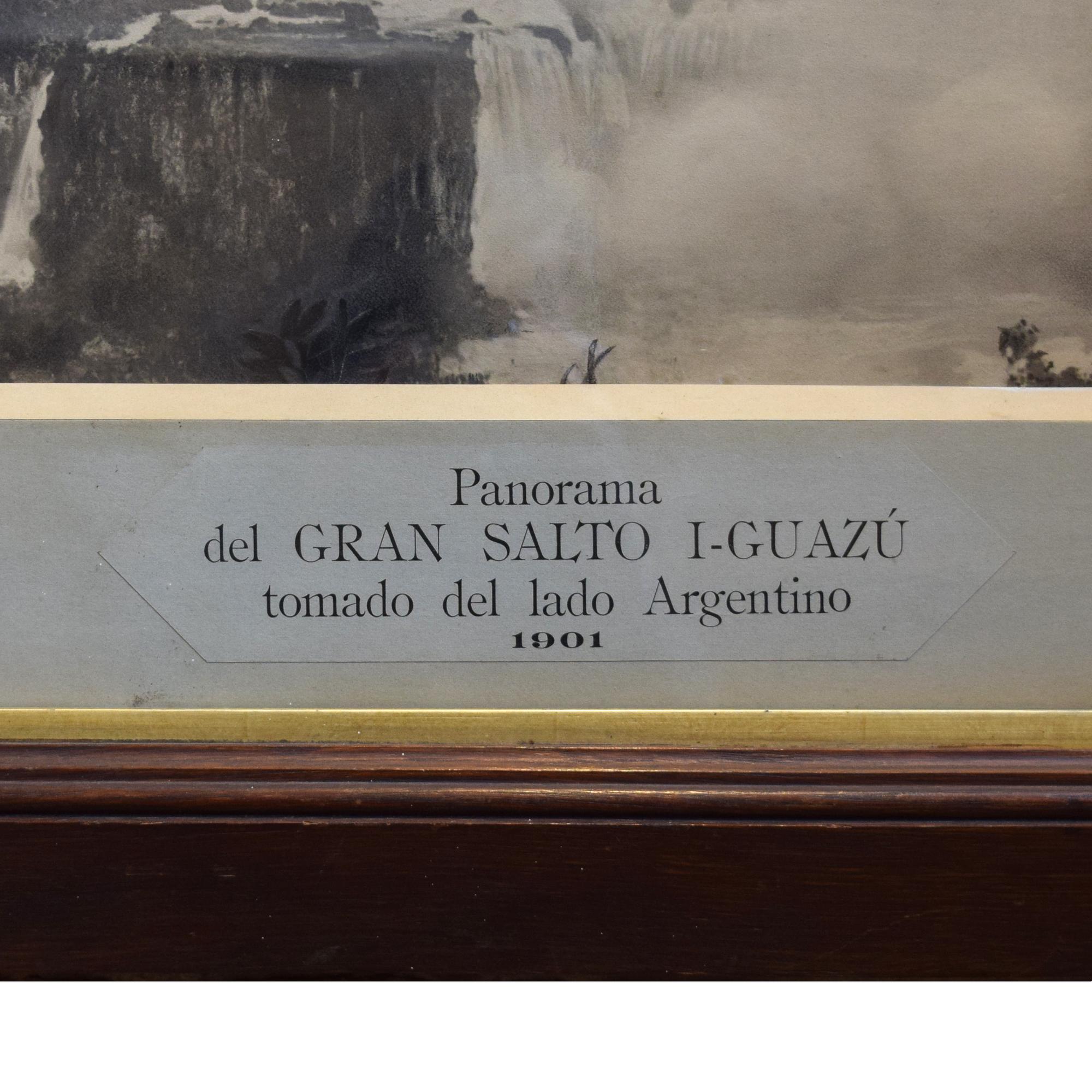 A Panoramic Photograph of Iguazu Falls, Enrique Carlos Moody 63" W x 1.5" D x 25" H — Argentina, Circa 1900